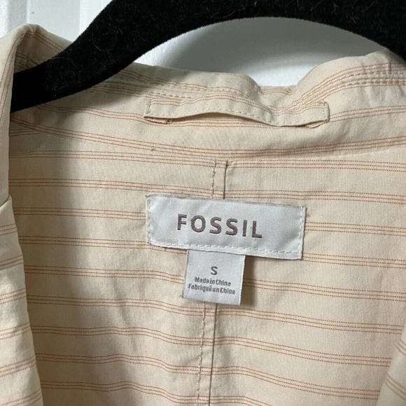 Fossil Stripe Pink Cotton Stripe Blazer Womens  Small - Picture 5 of 5
